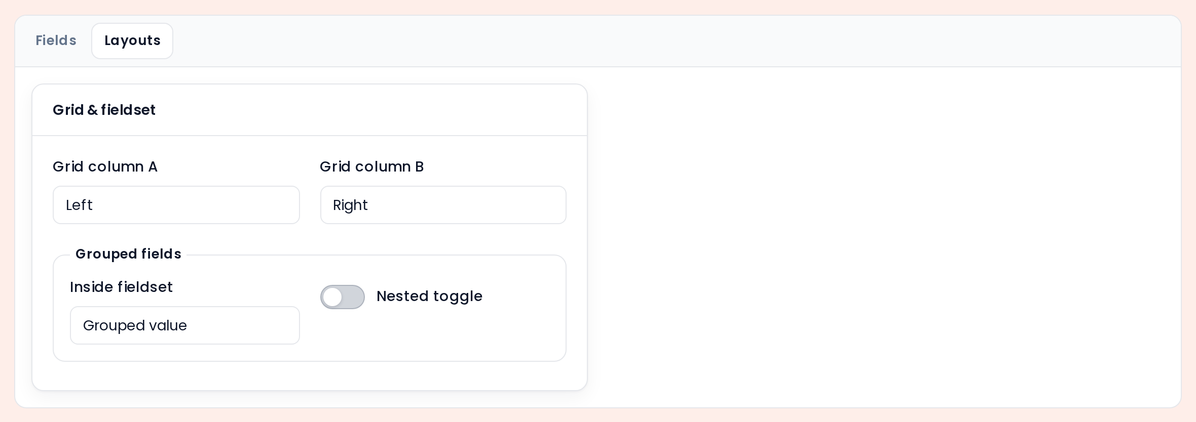 Tabs layout
